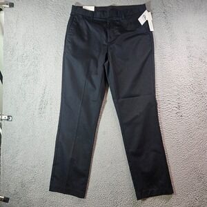 NWT‎ Calvin Klein Chino Dress Pants Men 30 x 30 Slim Fit Flat Front Black Cotton